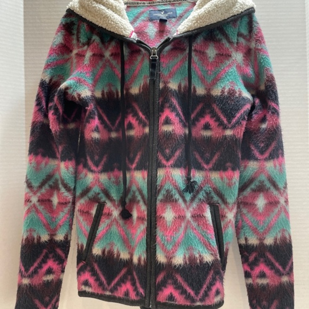 ISO american eagle fleece southwest full zip hood